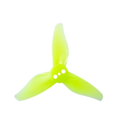 AFCAHEH 4 Paare for Hurricane 2023 2X2.3X3 3-Blatt-Zahnstocherpropeller 1 mm 1,5 mm for RC FPV Racing Freestyle 2-Zoll-Zahnstocherdrohnen(Yellow 1.5mm) von AFCAHEH