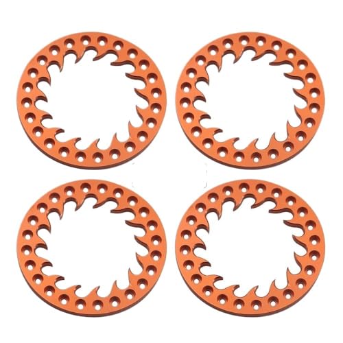 AFCAHEH 4 STÜCKE Aluminiumlegierung 1,9 Zoll Beadlock-Radaußenring for 1/10 RC Crawler Axial SCX10 TRX4 TRX6 D90 CC01 1,9 Radnabe(G-1) von AFCAHEH