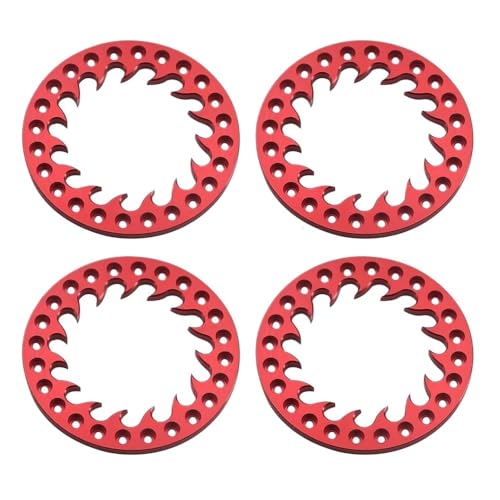 AFCAHEH 4 STÜCKE Aluminiumlegierung 1,9 Zoll Beadlock-Radaußenring for 1/10 RC Crawler Axial SCX10 TRX4 TRX6 D90 CC01 1,9 Radnabe(G-2) von AFCAHEH