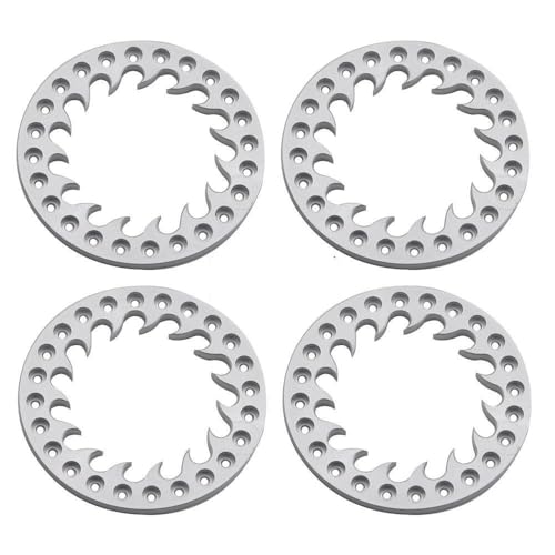 AFCAHEH 4 STÜCKE Aluminiumlegierung 1,9 Zoll Beadlock-Radaußenring for 1/10 RC Crawler Axial SCX10 TRX4 TRX6 D90 CC01 1,9 Radnabe(G-4) von AFCAHEH