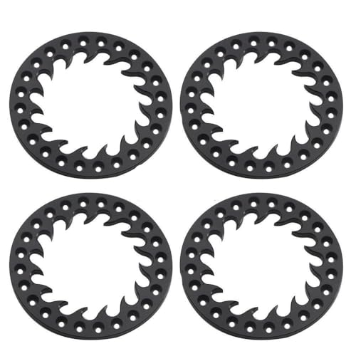 AFCAHEH 4 STÜCKE Aluminiumlegierung 1,9 Zoll Beadlock-Radaußenring for 1/10 RC Crawler Axial SCX10 TRX4 TRX6 D90 CC01 1,9 Radnabe(G-5) von AFCAHEH