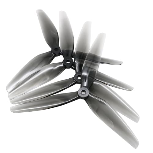 AFCAHEH 4 STÜCKE HQProp 7X4X3 7040 7 Zoll 3-Blatt/tri-Blatt Propeller Hellgrau (2CW + 2CCW) polycarbonat for FPV RC Drone von AFCAHEH