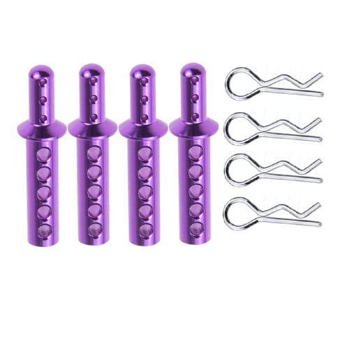 AFCAHEH 4 Teile/los HSP 188037 Aluminium Karosserie 08007 108037 for 1/10 RC Monster Truck Exceed EP Infinity Redcat Volcano Epx Pro 94111(Purple) von AFCAHEH
