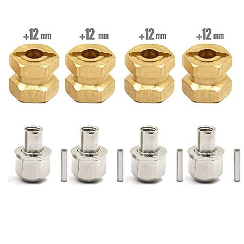 AFCAHEH 4 stücke 12mm/15mm/17mm Achse Erweitern Hexagon Rad Adapter for 1/10 RC Crawler Auto TRX4 RC4WD D90 D110 Axial Scx10 90046 catRC(12mm) von AFCAHEH