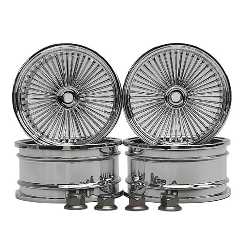 AFCAHEH 4 stücke 3mm for RC Auto 1/10 Skala Kunststoff Räder Felgen 12mm Mutter Drift Auf straße Touring Modell Hobby(Rood) von AFCAHEH