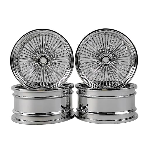 AFCAHEH 4 stücke 3mm for RC Auto 1/10 Skala Kunststoff Räder Felgen 12mm Mutter Drift Auf straße Touring Modell Hobby(White) von AFCAHEH