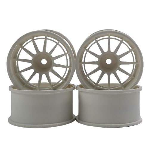 AFCAHEH 4 stücke 9mm for RC Auto 1/10 Skala Kunststoff Räder Felgen 12mm Drift Auf straße Touring Modell Hobby(Rood) von AFCAHEH