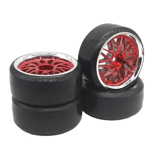 AFCAHEH 4Pcs RC 1:10 Drift Car Plastic Wheel Rim &Tyre Tires for HSP 94123/94122/94103/D4/D3(1009-1086) von AFCAHEH