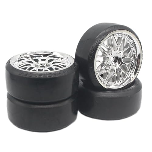 AFCAHEH 4Pcs RC 1:10 Drift Car Plastic Wheel Rim &Tyre Tires for HSP 94123/94122/94103/D4/D3(2045-1086) von AFCAHEH