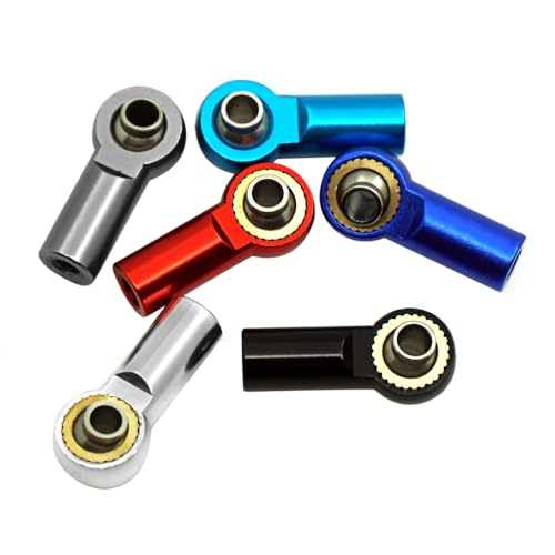 AFCAHEH 5/10 Stück Aluminium M3 im Uhrzeigersinn Gewinde Kugelkopf Spurstangenkopf Gelenk for Axial SCX10 Sakura D4 1/10 RC Auto Upgrade Teile(5Pcs Titanium) von AFCAHEH