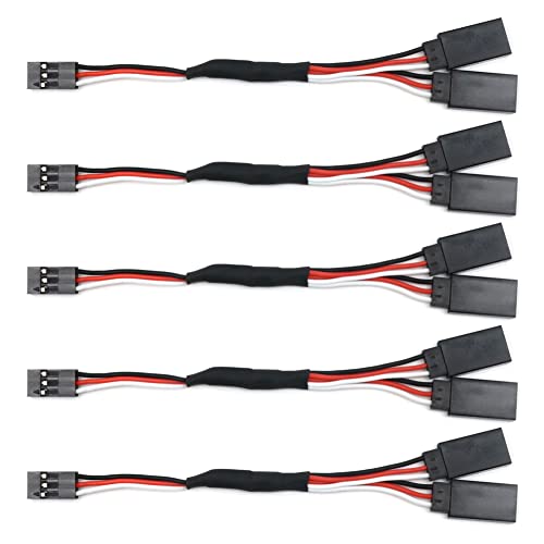 AFCAHEH 5 Teile/los 150mm 300mm 500mm RC Servo Y Verlängerungskabel Kabel Anschlusskabel for JR Futaba Rc Batterie Drone Auto Boot Hubschrauber Flugzeug(200MM) von AFCAHEH