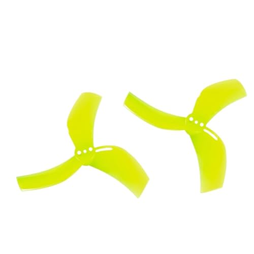 AFCAHEH 8 Stück/4 Paar D63-gefasster 63 mm 2,5 Zoll 3-Blatt-Propeller for RC FPV Racing Freestyle Zahnstocher Cinewhoop-Kanal-Drohnen(Yellow) von AFCAHEH