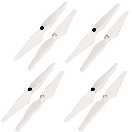 AFCAHEH 8-teiliger Propeller 9450 Drohne, selbstsichernder Anzugs-CW-CCW-Propeller for Phantom 3 Professional Advanced Phantom 2 (4 Paar)(9450 White) von AFCAHEH