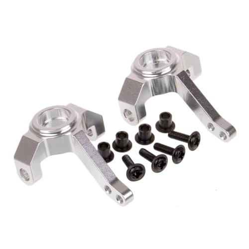 AFCAHEH AX30496 Aluminium Front Knuckle Arm Aufrecht for RC Auto Crawler 1/10 AXIAL SCX10 Wrangler AX80004 Upgrade Teile(Silver) von AFCAHEH