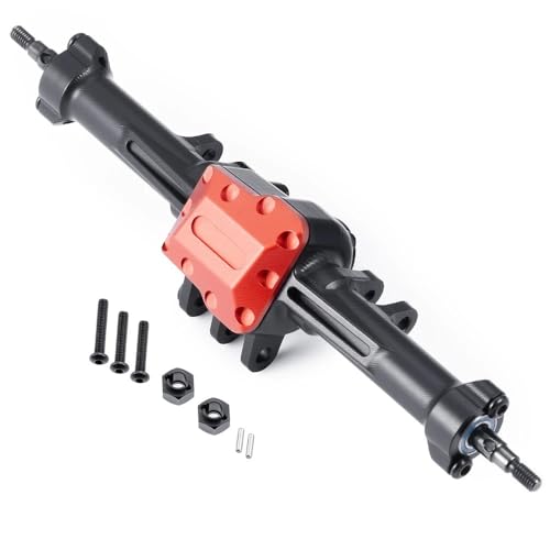AFCAHEH Aluminium Erweiterte Vordere Hinterachsen for 1/18 RC Micro Crawler Auto TRX4M Defender Bronco High Trail K10 Teile(Rear Axle) von AFCAHEH