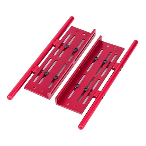 AFCAHEH Aluminium-Frontstoßstange, verstellbare Seitenschieberplatte for 1/10 RC Crawler Auto SCX10 II 90046 D90 TRX4 Capra CC01 TF2 Gen8 Teile(Rood) von AFCAHEH