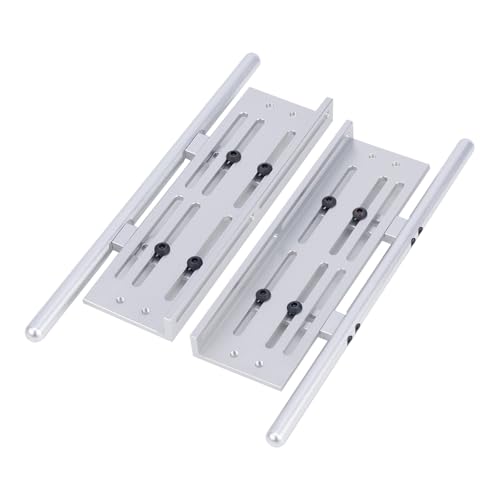 AFCAHEH Aluminium-Frontstoßstange, verstellbare Seitenschieberplatte for 1/10 RC Crawler Auto SCX10 II 90046 D90 TRX4 Capra CC01 TF2 Gen8 Teile(Silver) von AFCAHEH