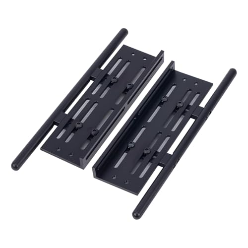 AFCAHEH Aluminium-Frontstoßstange, verstellbare Seitenschieberplatte for 1/10 RC Crawler Auto SCX10 II 90046 D90 TRX4 Capra CC01 TF2 Gen8 Teile(Zwart) von AFCAHEH