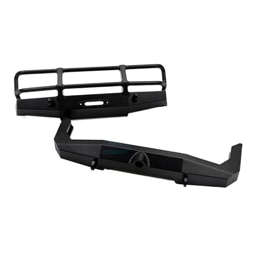 AFCAHEH Aluminium Frontstoßstange + Heckstoßstange for 1/18FMS Land Cruiser LC80 FCX18 rc Spielzeug Teile rc Auto Teile(Whole Black) von AFCAHEH