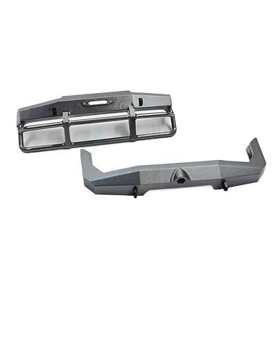 AFCAHEH Aluminium Frontstoßstange + Heckstoßstange for 1/18FMS Land Cruiser LC80 FCX18 rc Spielzeug Teile rc Auto Teile(Whole Grey) von AFCAHEH