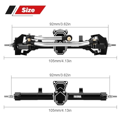 AFCAHEH Aluminium ProSteer Doppelgelenkachse for 1/24 Axial SCX24 Upgradeteil(Both) von AFCAHEH