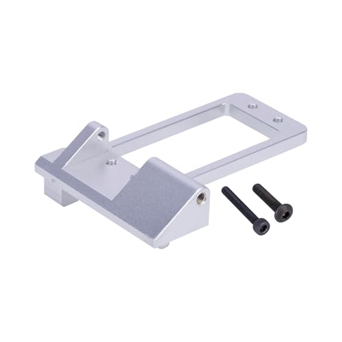 AFCAHEH Aluminium-Servohalterung for die Vorderachse, Digitale Servohalterung for 1/10 RC-Auto, SCX10 III, AR45, Portalachse, LCG-Chassis, Upgrade-Teile(Silver) von AFCAHEH