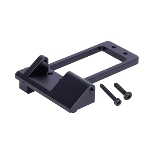 AFCAHEH Aluminium-Servohalterung for die Vorderachse, Digitale Servohalterung for 1/10 RC-Auto, SCX10 III, AR45, Portalachse, LCG-Chassis, Upgrade-Teile(Zwart) von AFCAHEH
