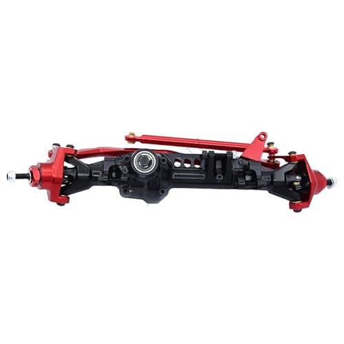 AFCAHEH Aluminium Vorne Hinten Achsen for 1/10 Axial SCX10 III Bronco AXI03014T1 Achse RC Crawler Auto Upgrade Teil(Front axle Red) von AFCAHEH