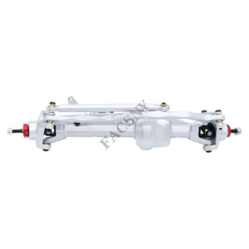 AFCAHEH Aluminium Vorne Hinten Achsen for 1/10 Axial SCX10 III Bronco AXI03014T1 Achse RC Crawler Auto Upgrade Teil(Rear axle Silver) von AFCAHEH