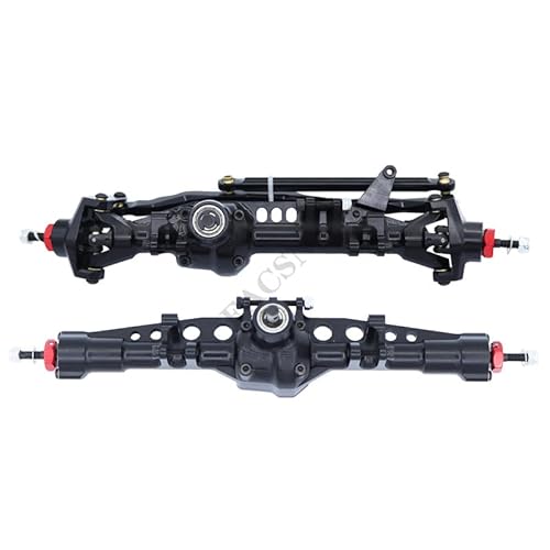 AFCAHEH Aluminium Vorne Hinten Achsen for 1/10 Axial SCX10 III Bronco AXI03014T1 Achse RC Crawler Auto Upgrade Teil(Set Black) von AFCAHEH