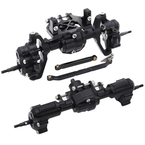 AFCAHEH Aluminium Vorne Hinten Portal Achse Komplette Achsen Set Mit Servo Halterung for 1/18 RC Crawler Redcat Ascent-18 Ascent18 Upgrade Teile von AFCAHEH