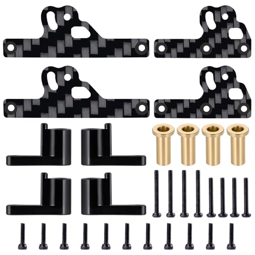 AFCAHEH Aluminium & Carbon Fiber Flex Blades Suspension Travel Extension Stoßdämpferhalterung for 1/24 Axial SCX24 Upgrades von AFCAHEH