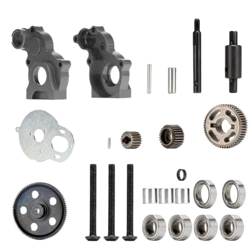 AFCAHEH Aluminiumlegierung-Getriebe, 1 Satz mit Getriebe for RC-Auto 1/10 HSP 94180 18024 RGT EX86100 Monster Truck Off Road Rock Cruiser von AFCAHEH