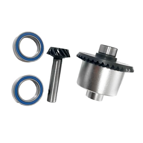 AFCAHEH Aluminiumlegierung vorne hinten Differential Diff Case 14T Antriebszahnrad Hauptzahnradsatz for 1/10 RC LOSI Baja Rey 4WD RC Upgrade Teile(Silver Rear) von AFCAHEH
