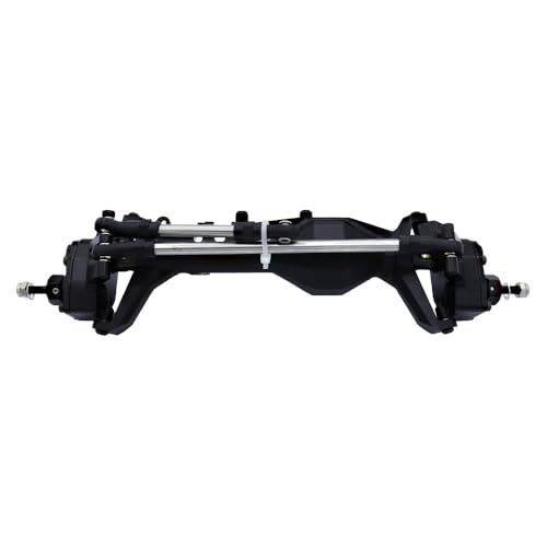 AFCAHEH CNC-Aluminium-Portalachse vorne und hinten, verstellbare obere Verbindungshalterungen for 1/10 Axial SCX10 III AXI03007 RC Crawler Truck Upgrade(Front axle Black) von AFCAHEH