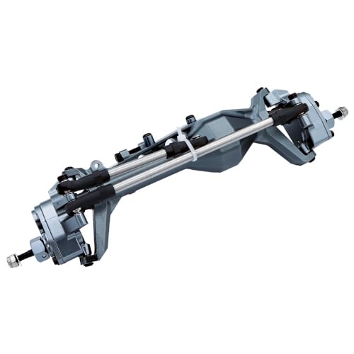 AFCAHEH CNC-Aluminium-Portalachse vorne und hinten, verstellbare obere Verbindungshalterungen for 1/10 Axial SCX10 III AXI03007 RC Crawler Truck Upgrade(Front axle Gray) von AFCAHEH