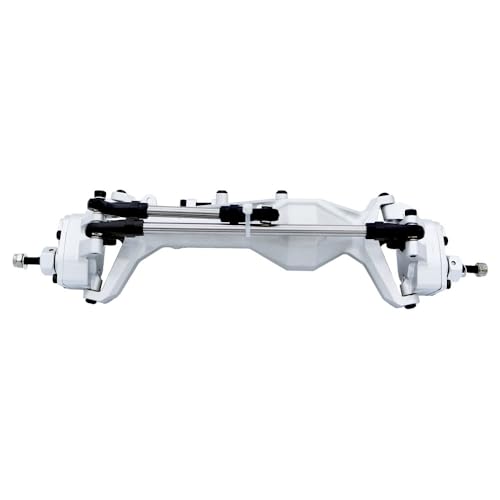 AFCAHEH CNC-Aluminium-Portalachse vorne und hinten, verstellbare obere Verbindungshalterungen for 1/10 Axial SCX10 III AXI03007 RC Crawler Truck Upgrade(Front axle Silver) von AFCAHEH