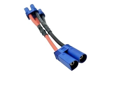 AFCAHEH EC5 Parallel Batterie Anschlusskabel Dual Extension Y Splitter 12AWG Silikon Draht 10CM Y/O Stil for Rc Spielzeug(Y 1 Female to 2 Male) von AFCAHEH