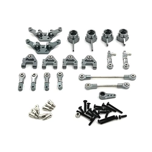 AFCAHEH Ersatzteil Metall Upgrade Kombination Kit for 1/28 284161 284010 284131 K989 K969 K979 P929 P939 RC Auto Zubehör(Dark Grey) von AFCAHEH