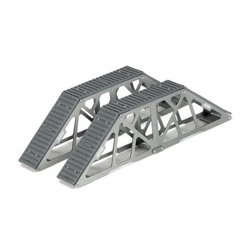 AFCAHEH Fahrzeug Display Rampe Brücke Kurs Hindernis Kit for 1/10 1/18 1/24 RC Crawler(2PCS) von AFCAHEH