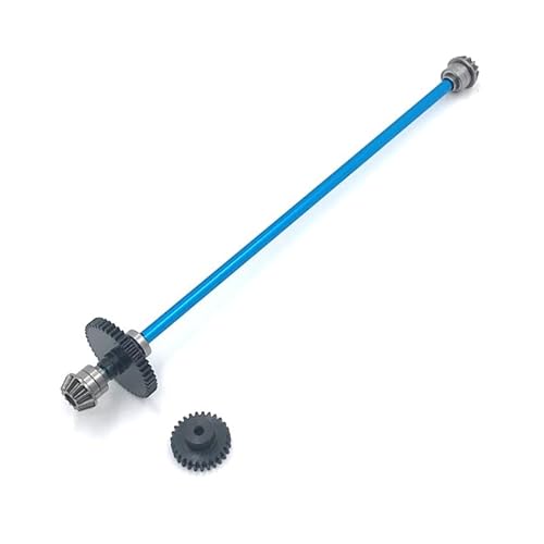 AFCAHEH Fernbedienung Auto Teile Metall Upgrade Center Antriebswelle Montage 27T Motor Getriebe for 1/12 124016 124017 124018 124019(Sky Blue) von AFCAHEH