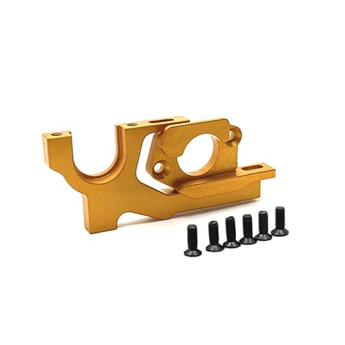 AFCAHEH Fernbedienung Auto Zubehör Metall Upgrade Einstellbare Motor Halterung for 1/10 104072 104001 104002 RC Auto Ersatzteile(Yellow) von AFCAHEH