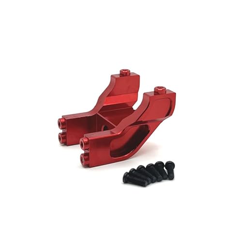 AFCAHEH Fernbedienung Auto Zubehör Metall Verbesserte Heckflügel Befestigungsteile Fit for 1/14 14209 14210 RC Auto Teile(Rood) von AFCAHEH