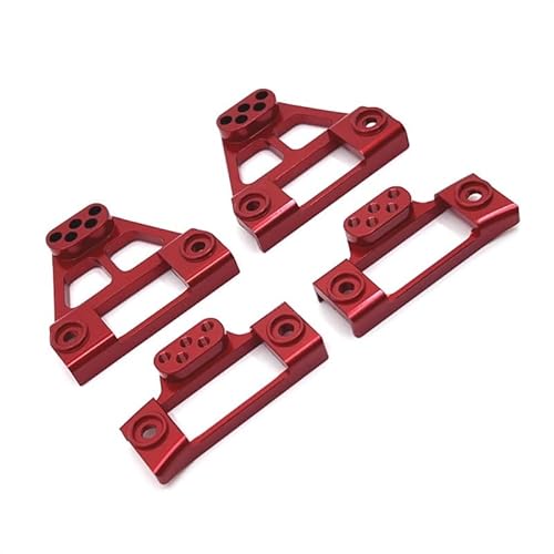 AFCAHEH Geeignet for 1/12 H12Y H12Y+ RC-Auto-Metallteile, verbesserte vordere und hintere Aufhängungshalterungen, Chassisverstärkung(Rood) von AFCAHEH