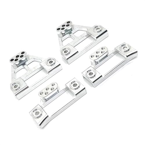 AFCAHEH Geeignet for 1/12 H12Y H12Y+ RC-Auto-Metallteile, verbesserte vordere und hintere Aufhängungshalterungen, Chassisverstärkung(Silver) von AFCAHEH
