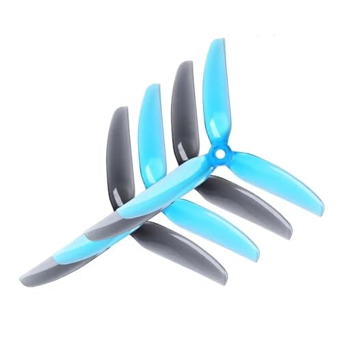 AFCAHEH Hohe 5X4.3X3 V2S 5043 5 Zoll 3-Blatt/Tri-Blatt-Propeller for FPV(2Pairs Blue) von AFCAHEH