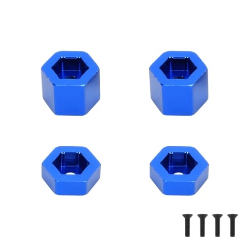 AFCAHEH Legierungs-Konverter von 7 mm Sechskant auf 12 mm for größere Räder, vorne 4,5 mm dick, hinten 9,5 mm dick for 1/18 Axial Yeti Jr. Can-Am Maverick(Navy Blue) von AFCAHEH