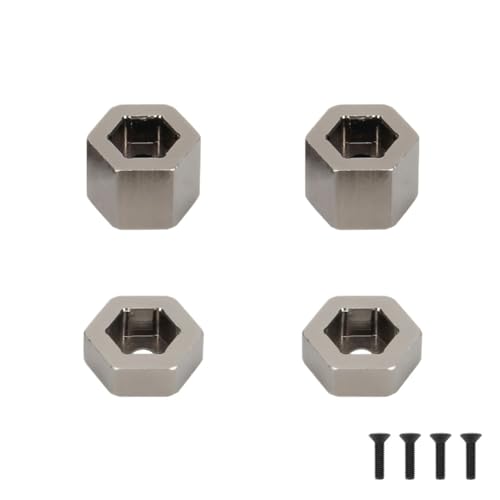 AFCAHEH Legierungs-Konverter von 7 mm Sechskant auf 12 mm for größere Räder, vorne 4,5 mm dick, hinten 9,5 mm dick for 1/18 Axial Yeti Jr. Can-Am Maverick(Titanium) von AFCAHEH