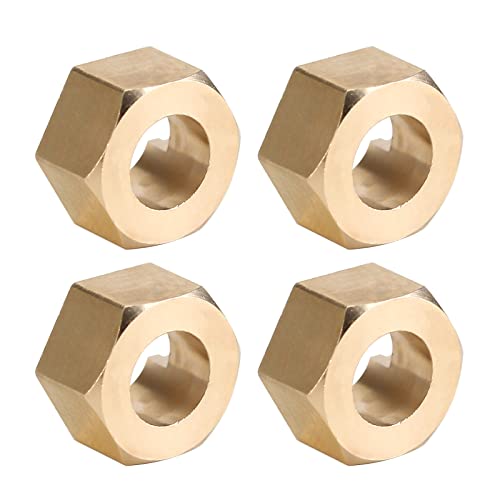 AFCAHEH Messing 4/5/6 mm Dicke 7 mm Radsechskant for 1/24 RC Crawler Car FMS FCX24 FCX18 Upgrade (FCX24-07)(4PCS 6MM) von AFCAHEH