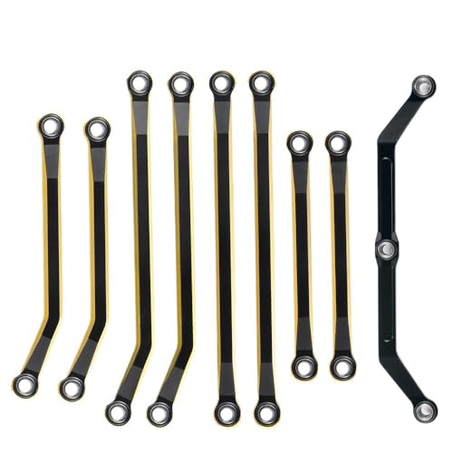 AFCAHEH Messing High Clearance Chassis Links Lenkgestänge fügt Gewicht for 1/18 TRX4M Bronco Defender Upgrade Teile(Steering Link) von AFCAHEH